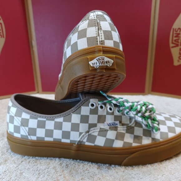 Vans Men's 13 Authentic Moon Rock/Gum Checkerboard VN0009PVY6Z - Picture 3 of 12